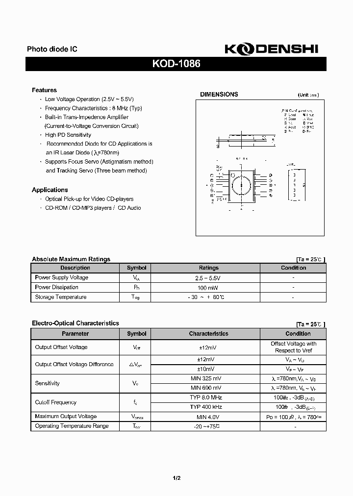 KOD-1086_3669219.PDF Datasheet