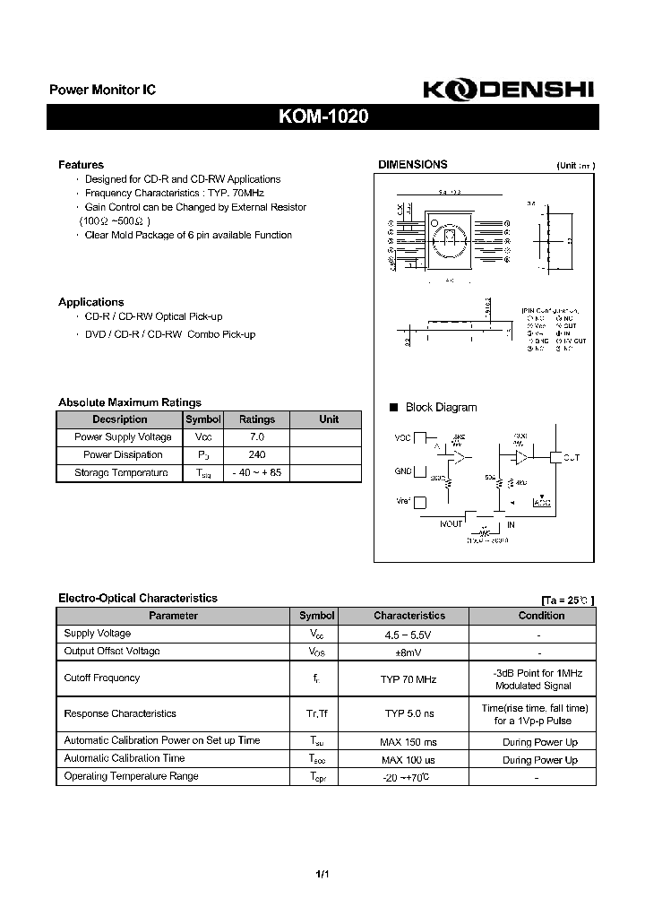 KOM-1020_3669896.PDF Datasheet