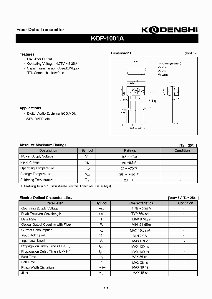 KOP-1001A_3670096.PDF Datasheet