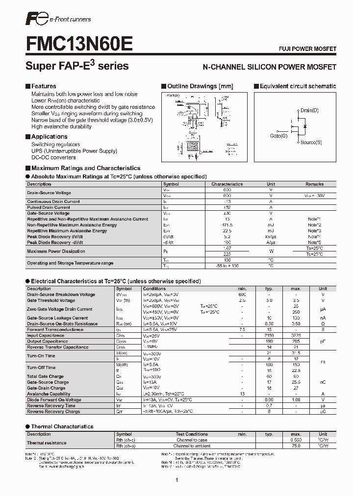 FMC13N60E_3670478.PDF Datasheet