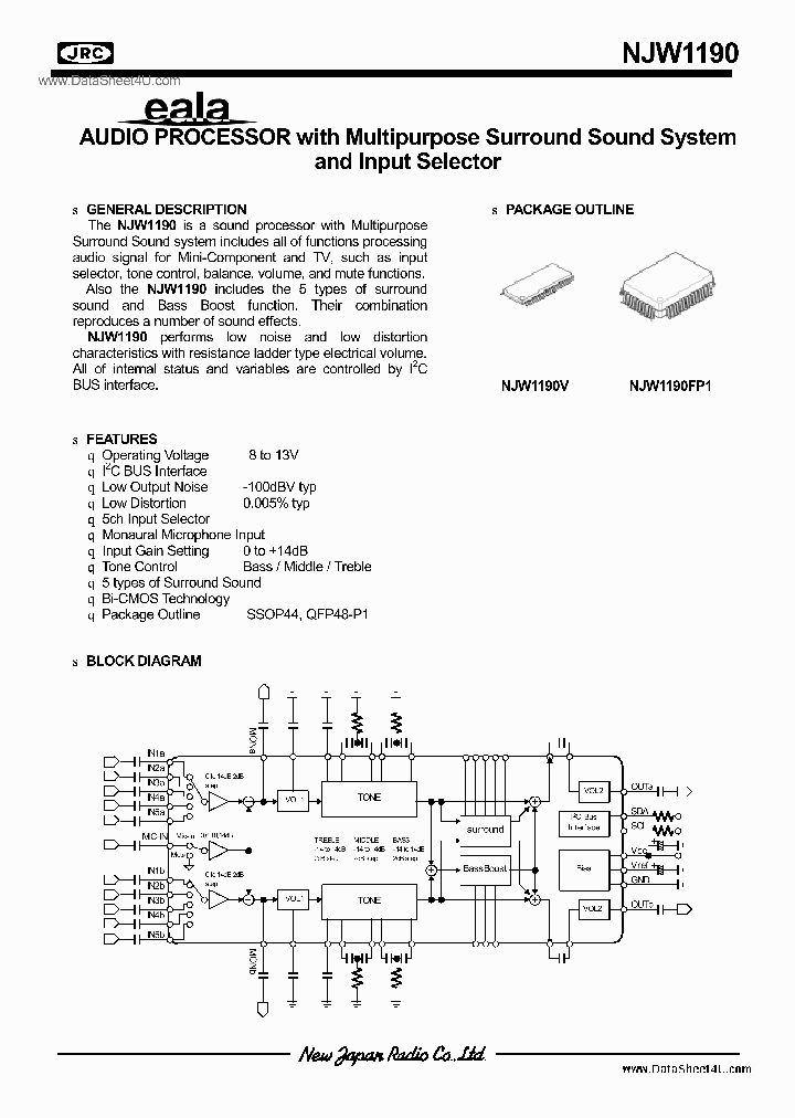 NJW1190_3671199.PDF Datasheet
