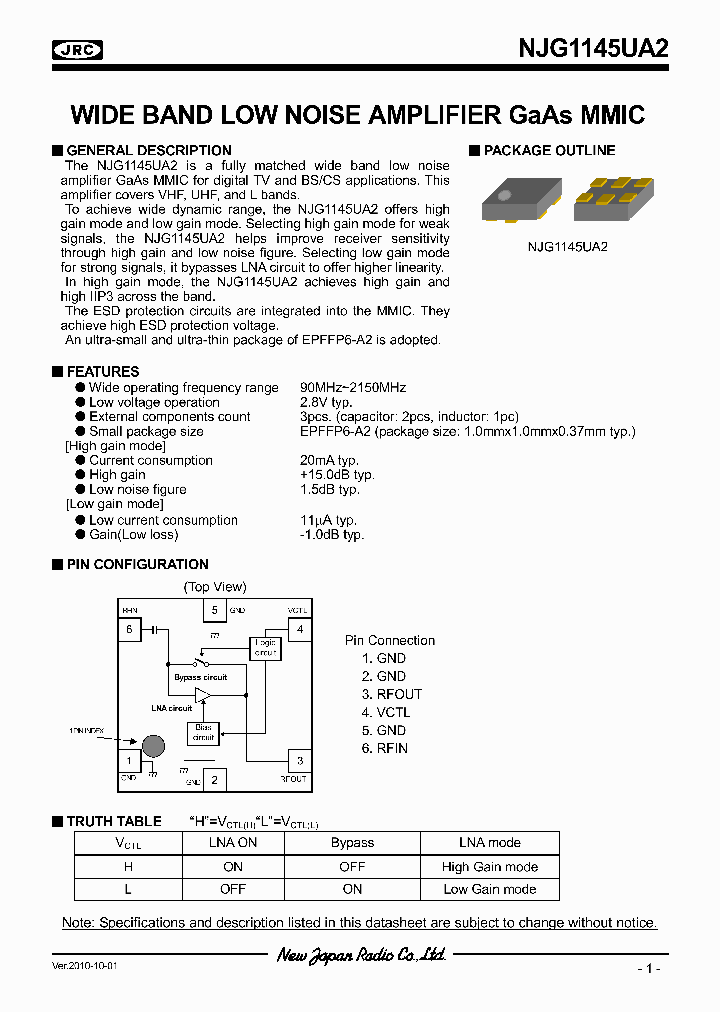 NJG1145UA2_3671355.PDF Datasheet
