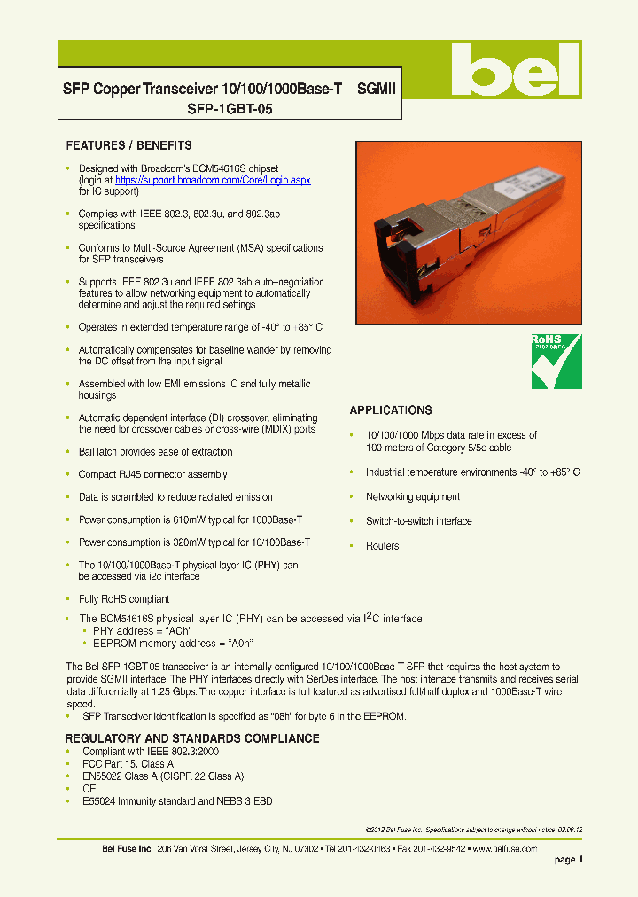 SFP-1GBT-0512_3671530.PDF Datasheet
