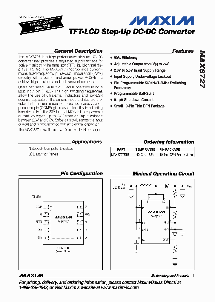 MAX8727ETB_3673881.PDF Datasheet
