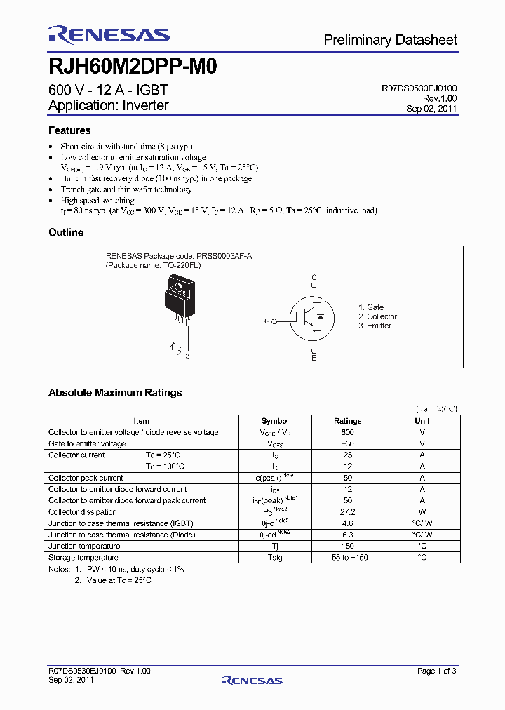 RJH60M2DPP-M0_3674422.PDF Datasheet