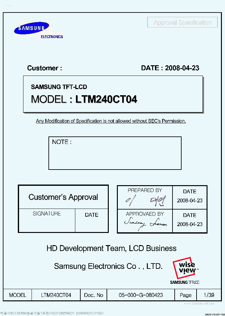LTM240CT04_3675080.PDF Datasheet