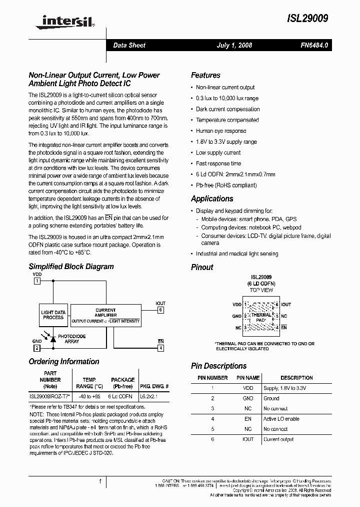 ISL29009IROZ-T7_3675777.PDF Datasheet