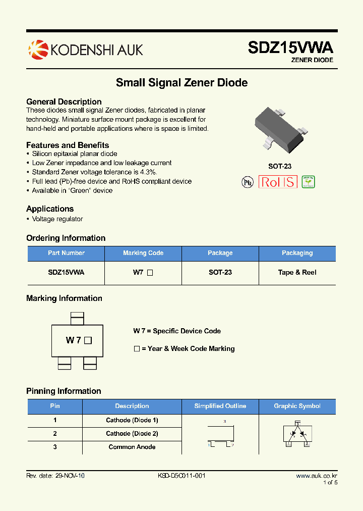 SDZ15VWA_3676366.PDF Datasheet