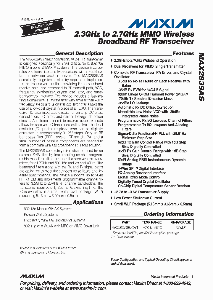 MAX2839ASEWOT_3678866.PDF Datasheet