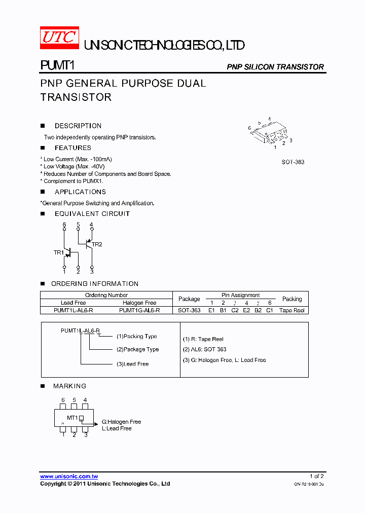 PUMT1L-AL6-R_3679190.PDF Datasheet
