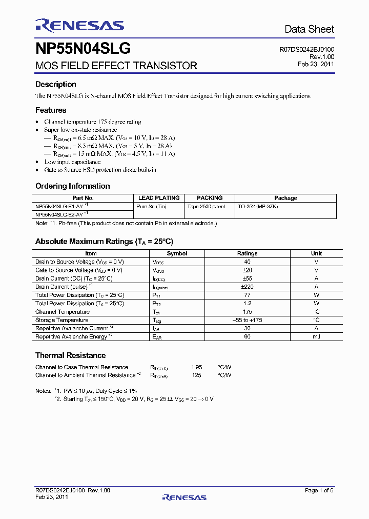 NP55N04SLG-E1-AY_3685088.PDF Datasheet
