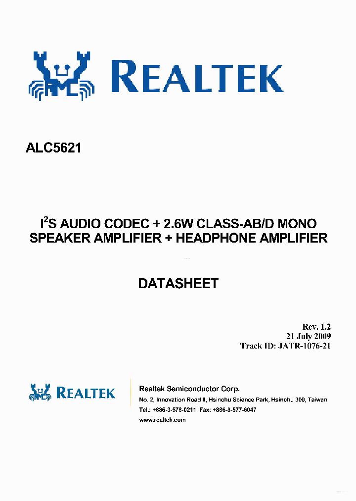 ALC5621_3685413.PDF Datasheet
