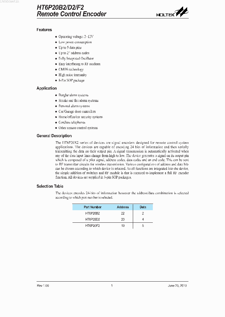 HT6P20B2_3692205.PDF Datasheet