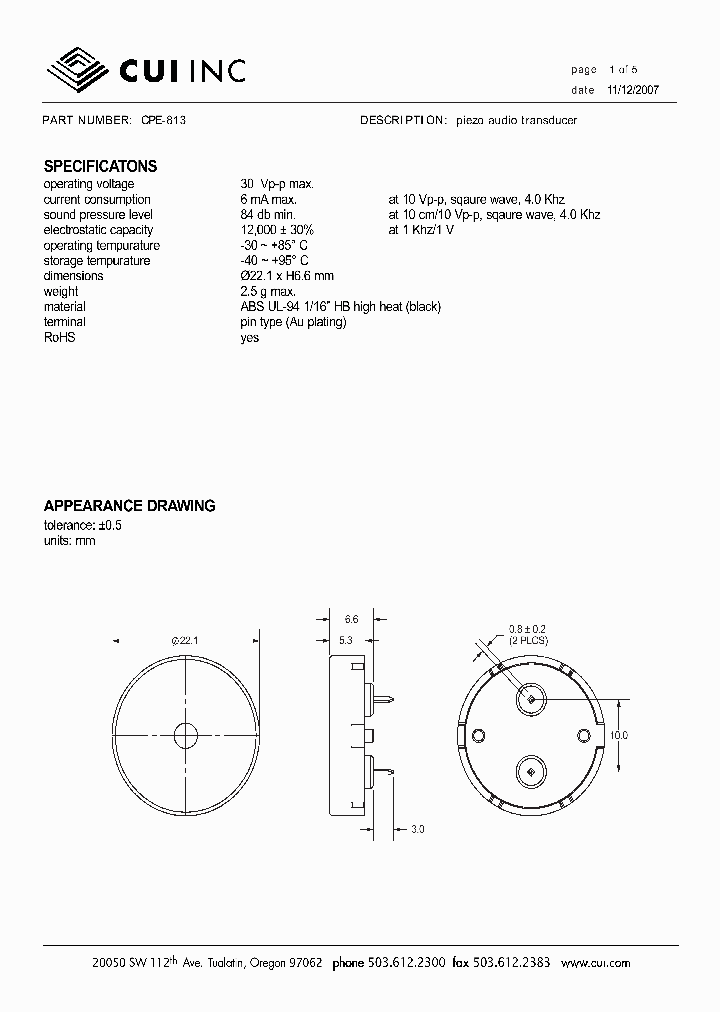 CPE-813_3694341.PDF Datasheet