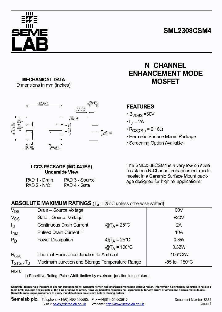 SML2308CSM4_3699153.PDF Datasheet