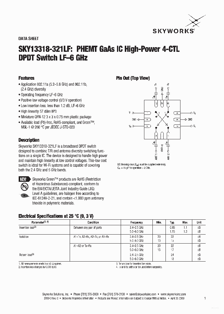 SKY13318-321LF_3699708.PDF Datasheet