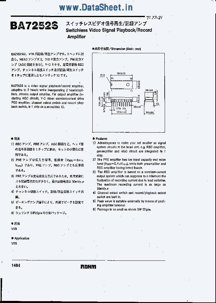 BA7252S_3700210.PDF Datasheet