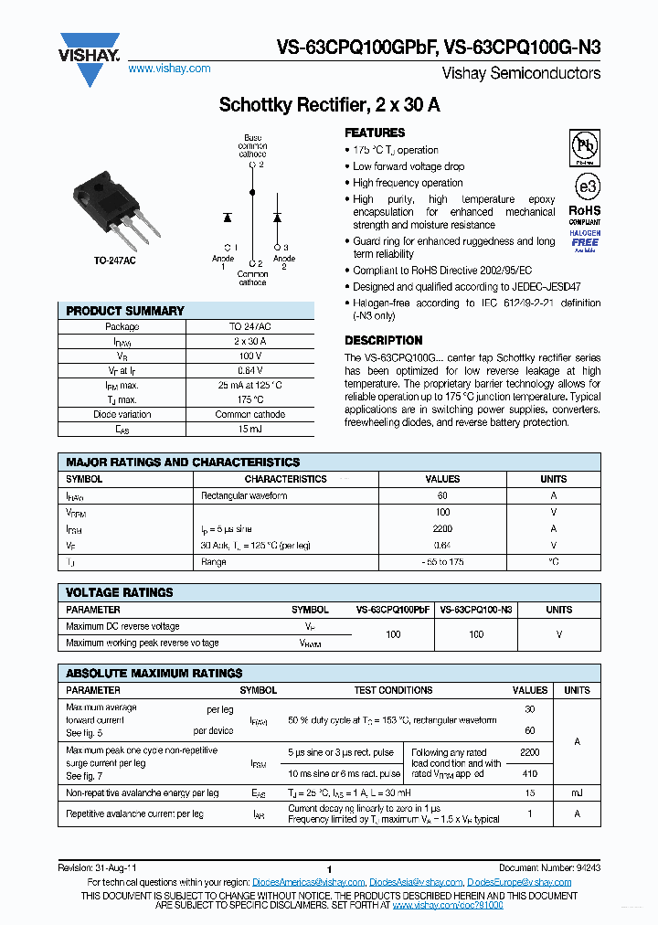 VS-63CPQ100G-N3_3700797.PDF Datasheet