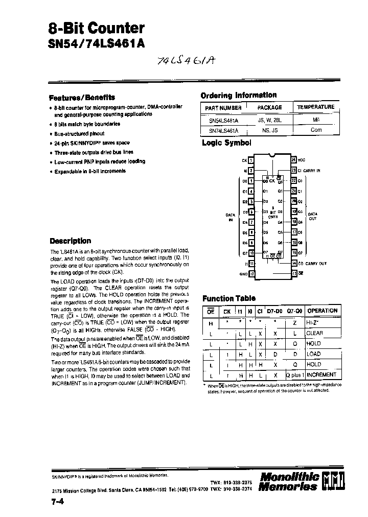 SN74LS461A_3702126.PDF Datasheet