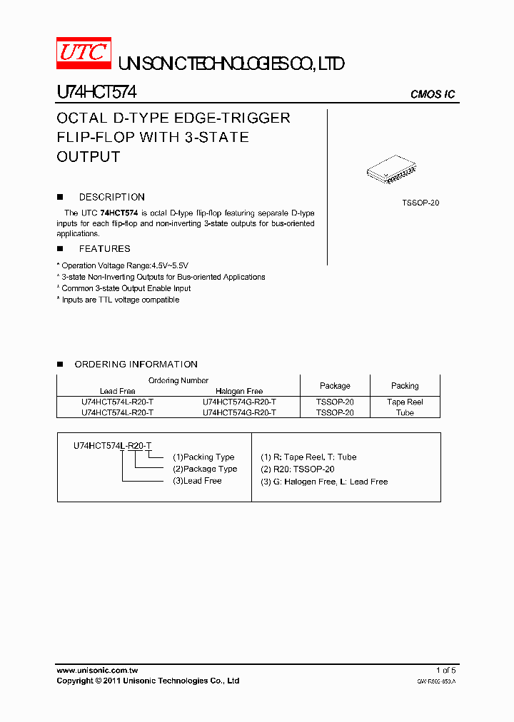 U74HCT574L-R20-T_3702335.PDF Datasheet