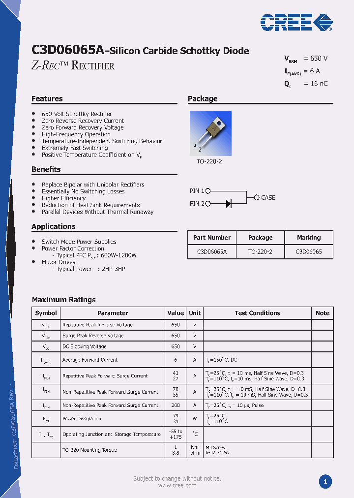 C3D06065A_3702733.PDF Datasheet