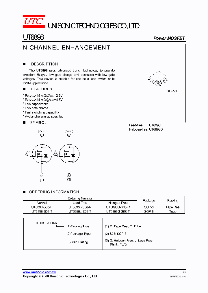 UT6898G-S08-R_3705078.PDF Datasheet