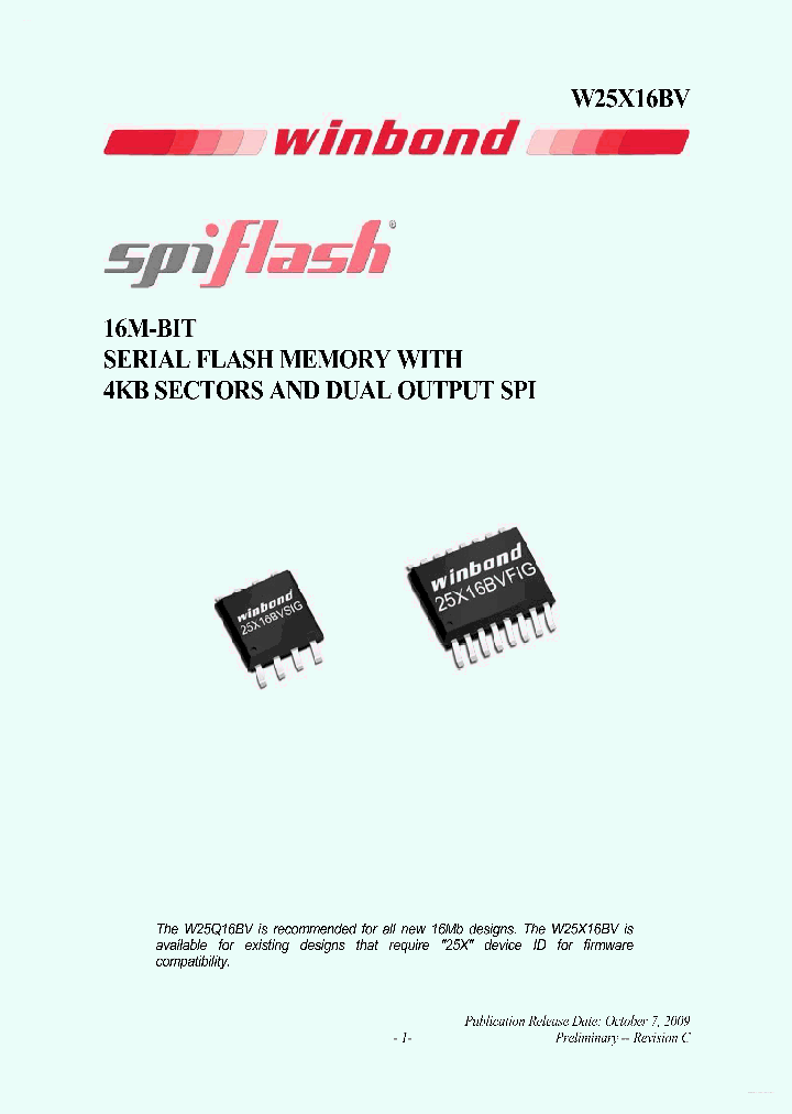 W25X16BV_3706834.PDF Datasheet