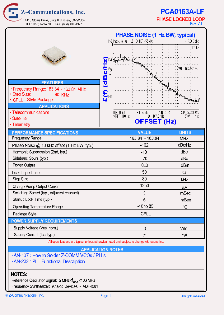 PCA0163A-LF10_3707702.PDF Datasheet
