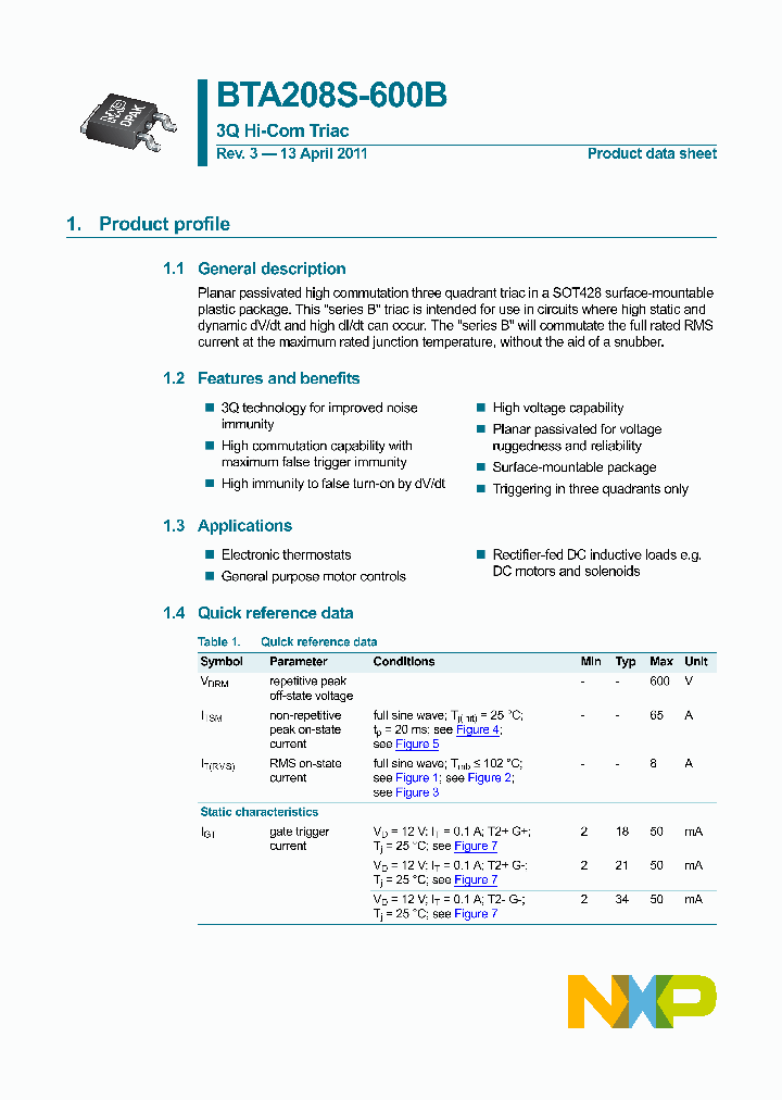 BTA208S-600B_3709222.PDF Datasheet