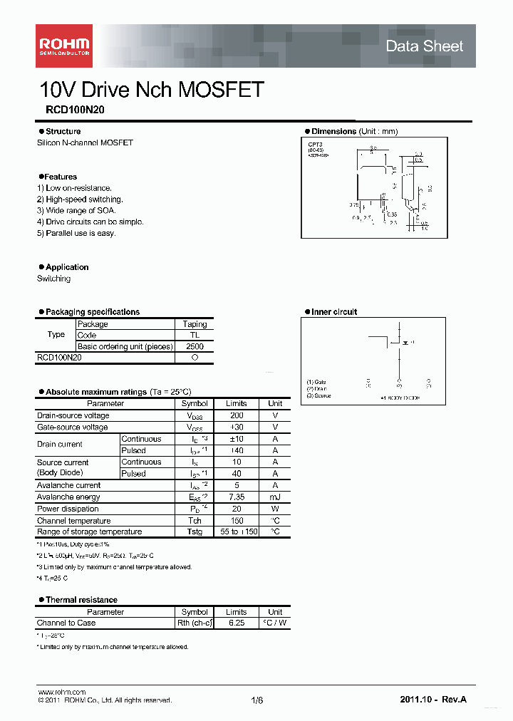 RCD100N20_3709804.PDF Datasheet