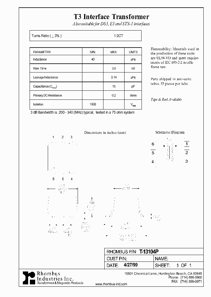 T-13104P_3709942.PDF Datasheet