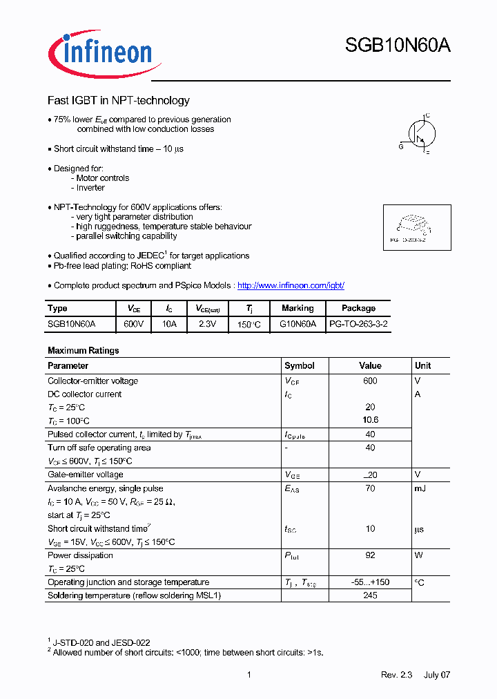 SGB10N60A07_3710859.PDF Datasheet