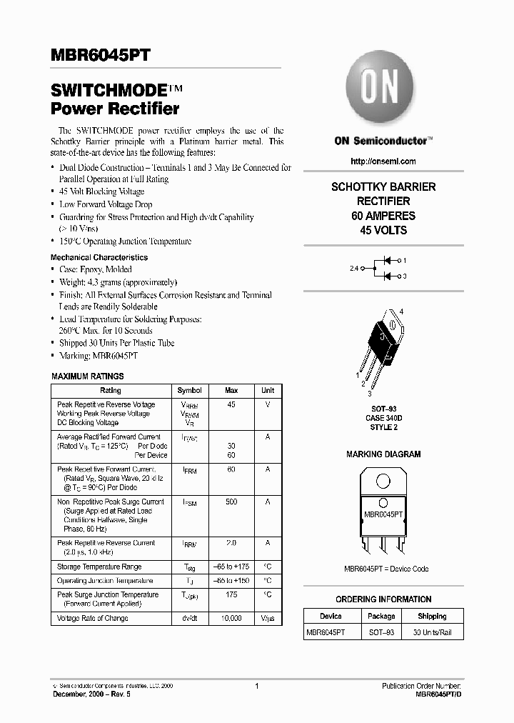 MBR6045PT-D_3711535.PDF Datasheet