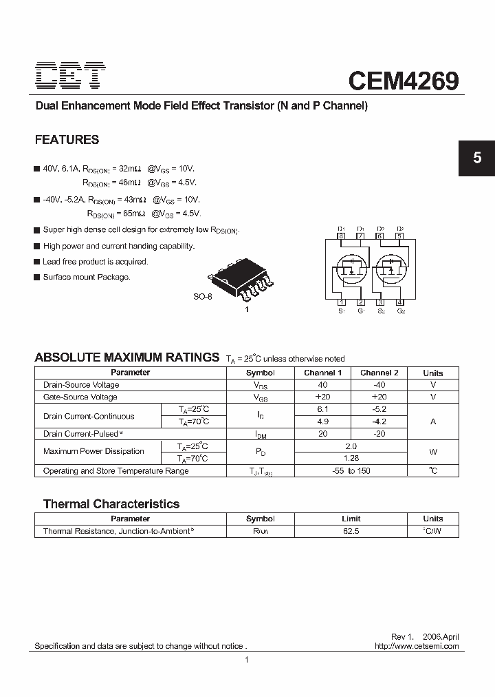 CEM4269_3712377.PDF Datasheet
