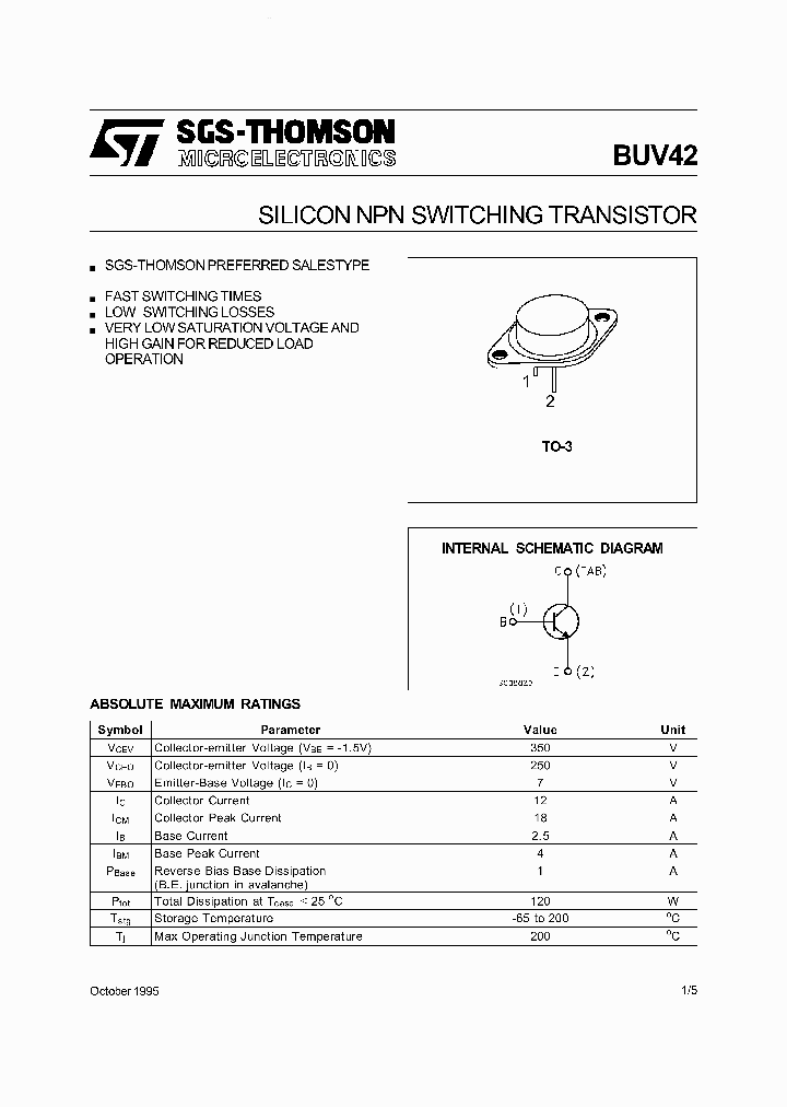 BUV42_3715024.PDF Datasheet