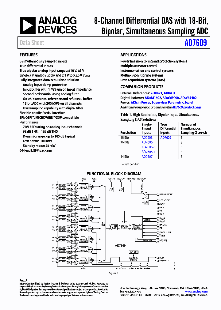 AD7609_3720818.PDF Datasheet