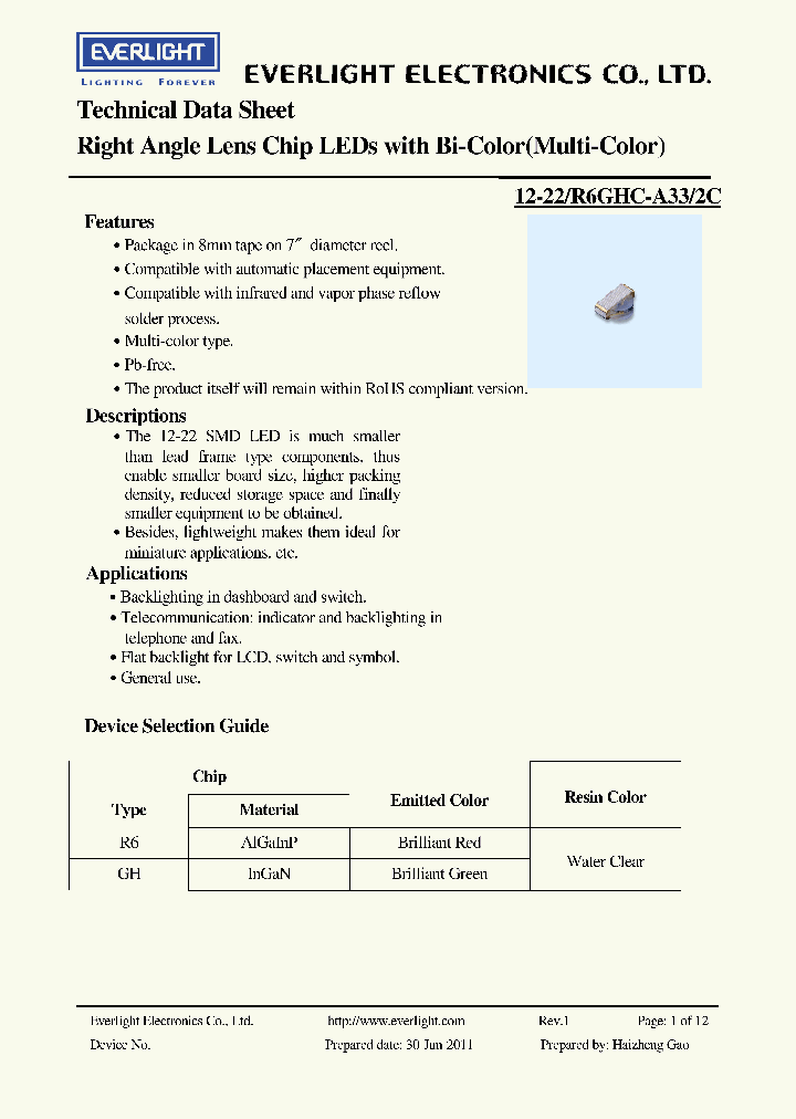 12-22-R6GHC-A30-2C_3722402.PDF Datasheet