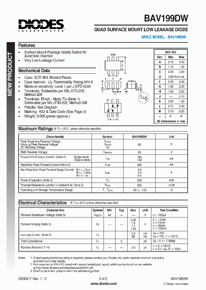 BAV199DW-7_3722631.PDF Datasheet