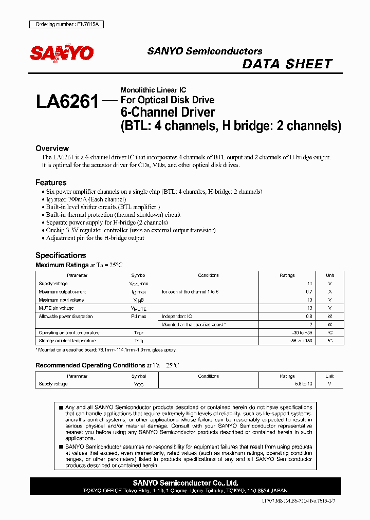 LA6261_3723322.PDF Datasheet