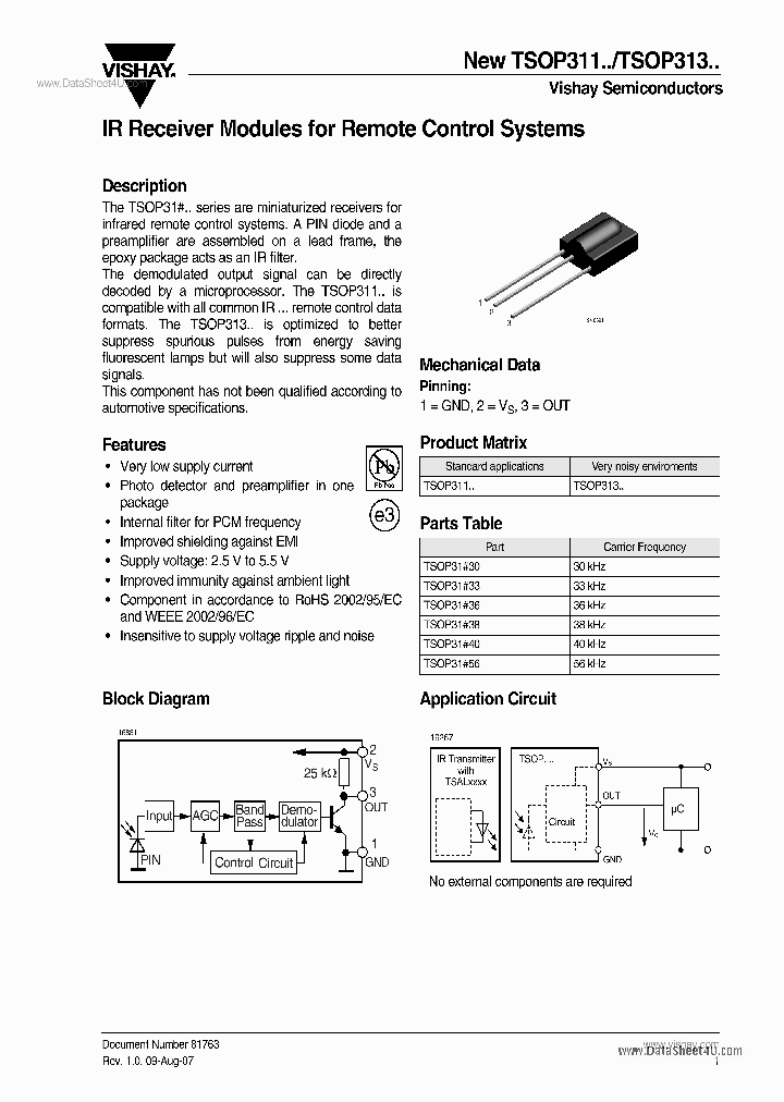 TSOP311_3761103.PDF Datasheet