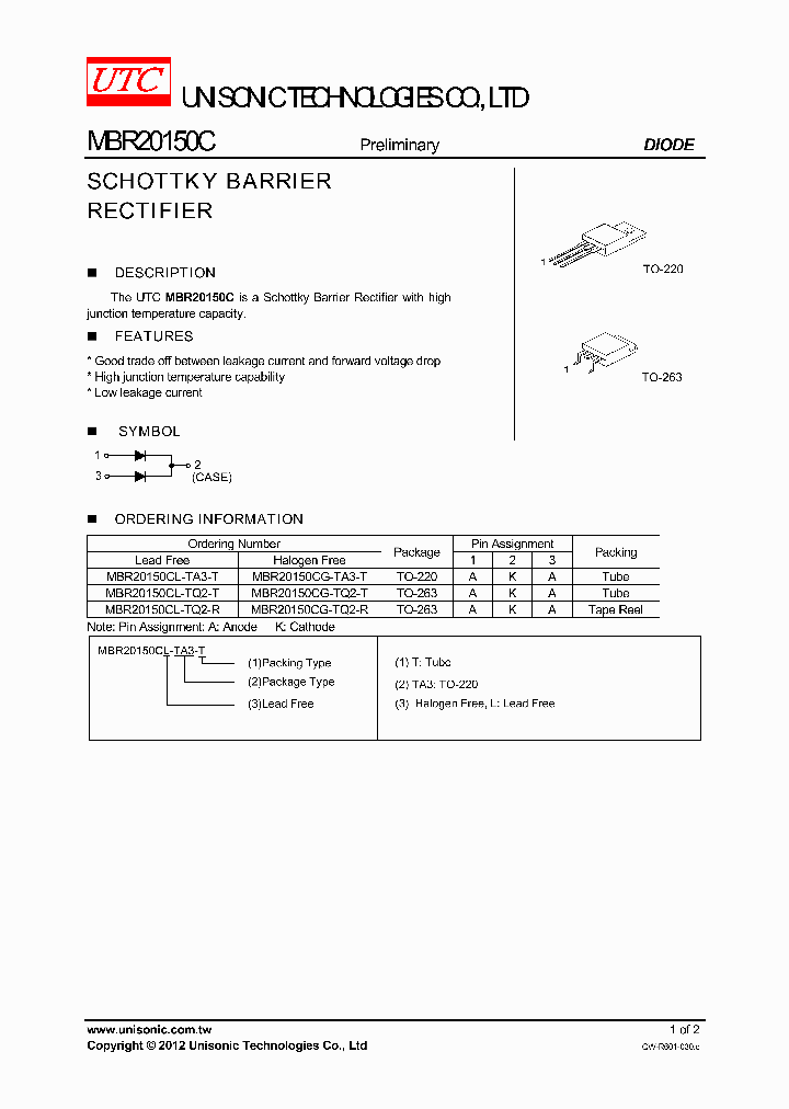 MBR20150CG-TA3-T_3770408.PDF Datasheet