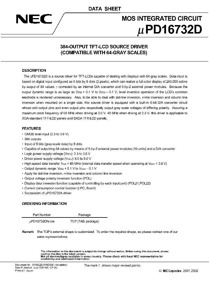 UPD16732DN-XXX_3788893.PDF Datasheet
