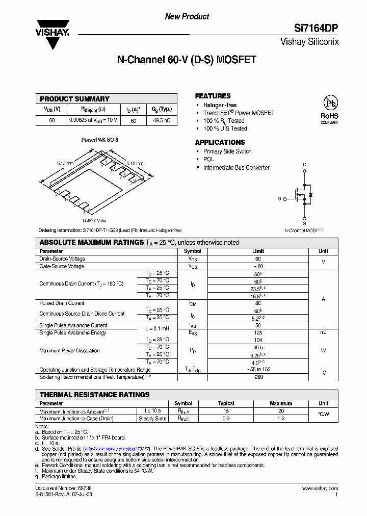 SI7164DP-T1-GE3_3790996.PDF Datasheet