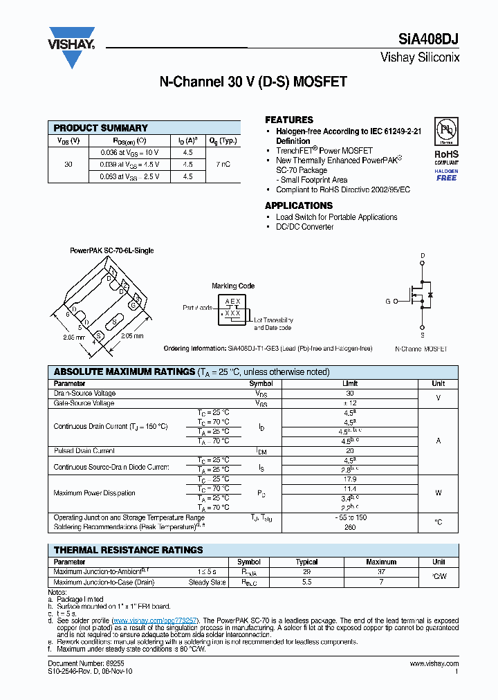SIA408DJ-T1-GE3_3786570.PDF Datasheet