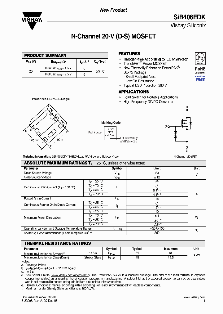SIB406EDK-T1-GE3_3797157.PDF Datasheet