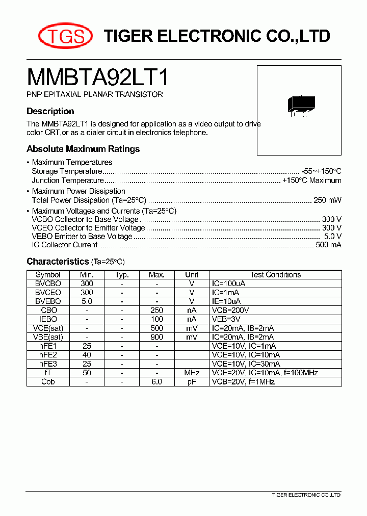 MMBTA92LT1_3800270.PDF Datasheet