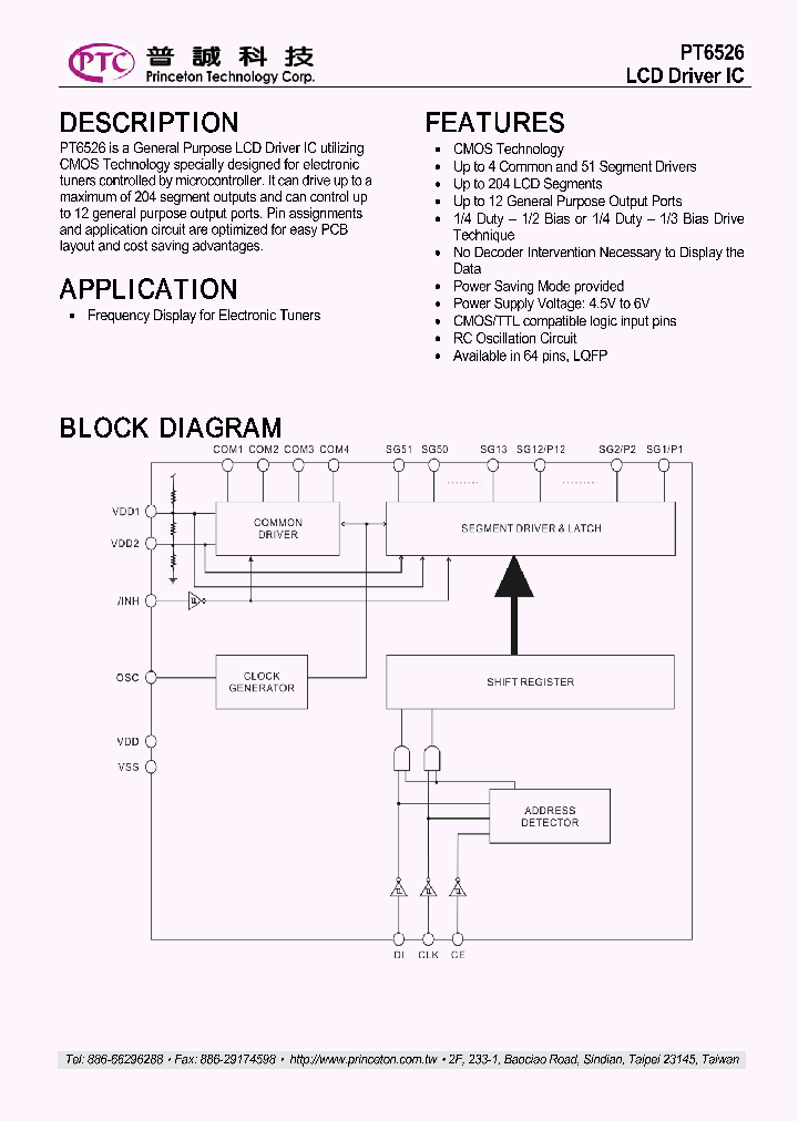 PT6526-LQ_3801913.PDF Datasheet