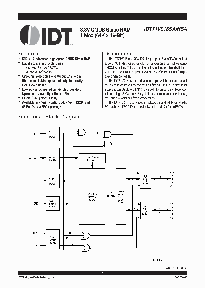IDT71V016SA12YGI8_3750807.PDF Datasheet