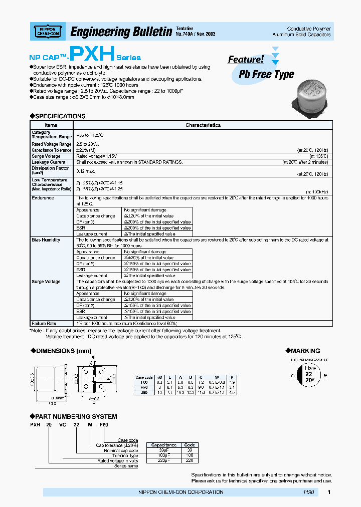 PXH63VC150MH70_3743767.PDF Datasheet