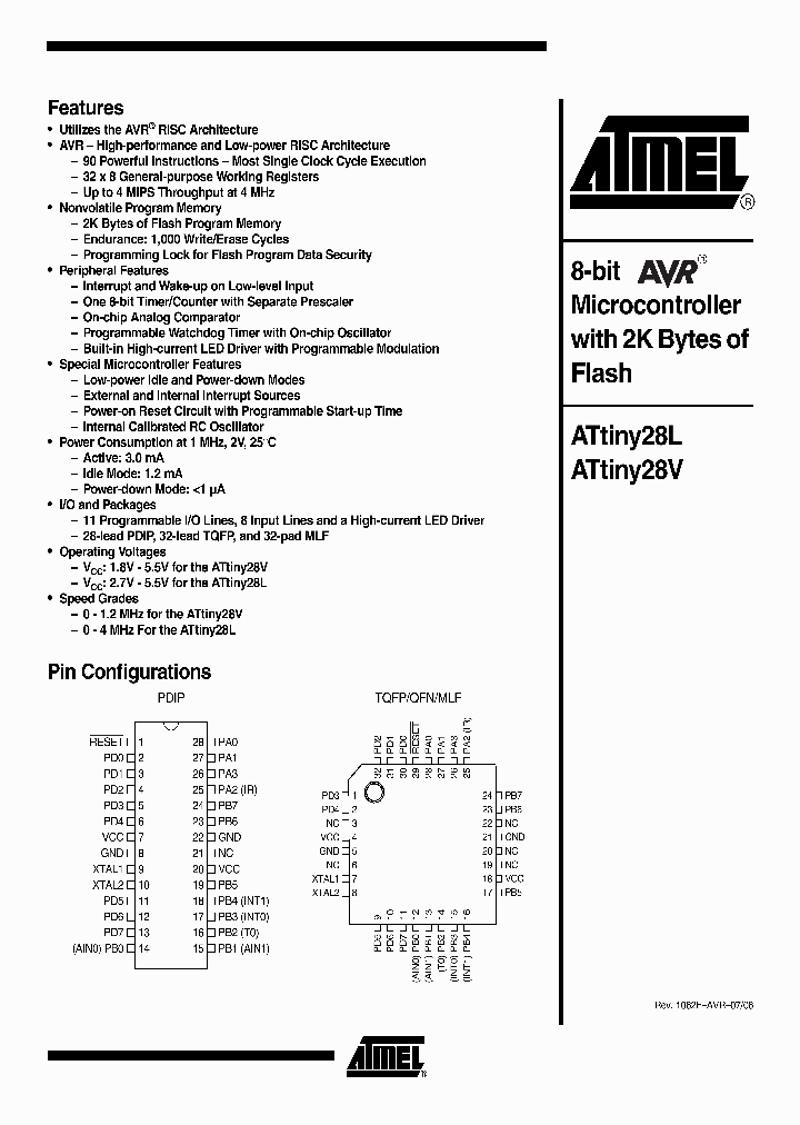 ATTINY28L-4PU_3748081.PDF Datasheet